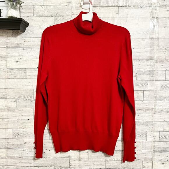 SPENSE KNITS Red Turtleneck Sweater, XL, NWT! - Picture 8 of 9